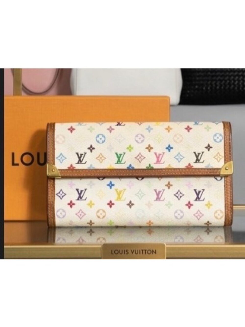 Louis Vuitton X Takashi Murakami White and Multi Color Monogram